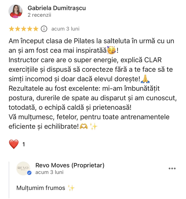 Recenzie membru REVO Moves
