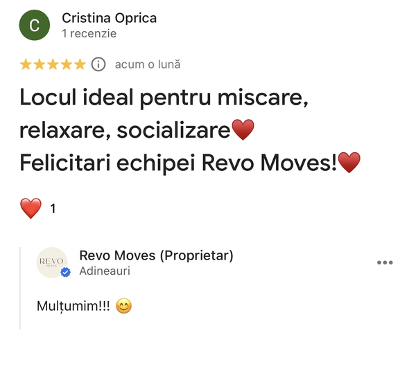 Recenzie membru REVO Moves